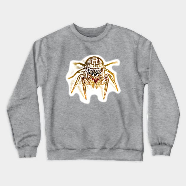 Unique and organic photo of a jumping spider looking right at you Crewneck Sweatshirt by AvonPerception